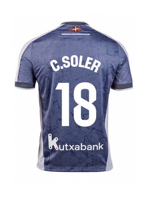 Moški Nogometna dresi replika Real Sociedad Carlos Soler #18 Gostujoči 2025-26 Kratek rokav Moški Nogometna dresi replika Real Sociedad Carlos Soler #18 Gostujoči 2025-26 Kratek rokav